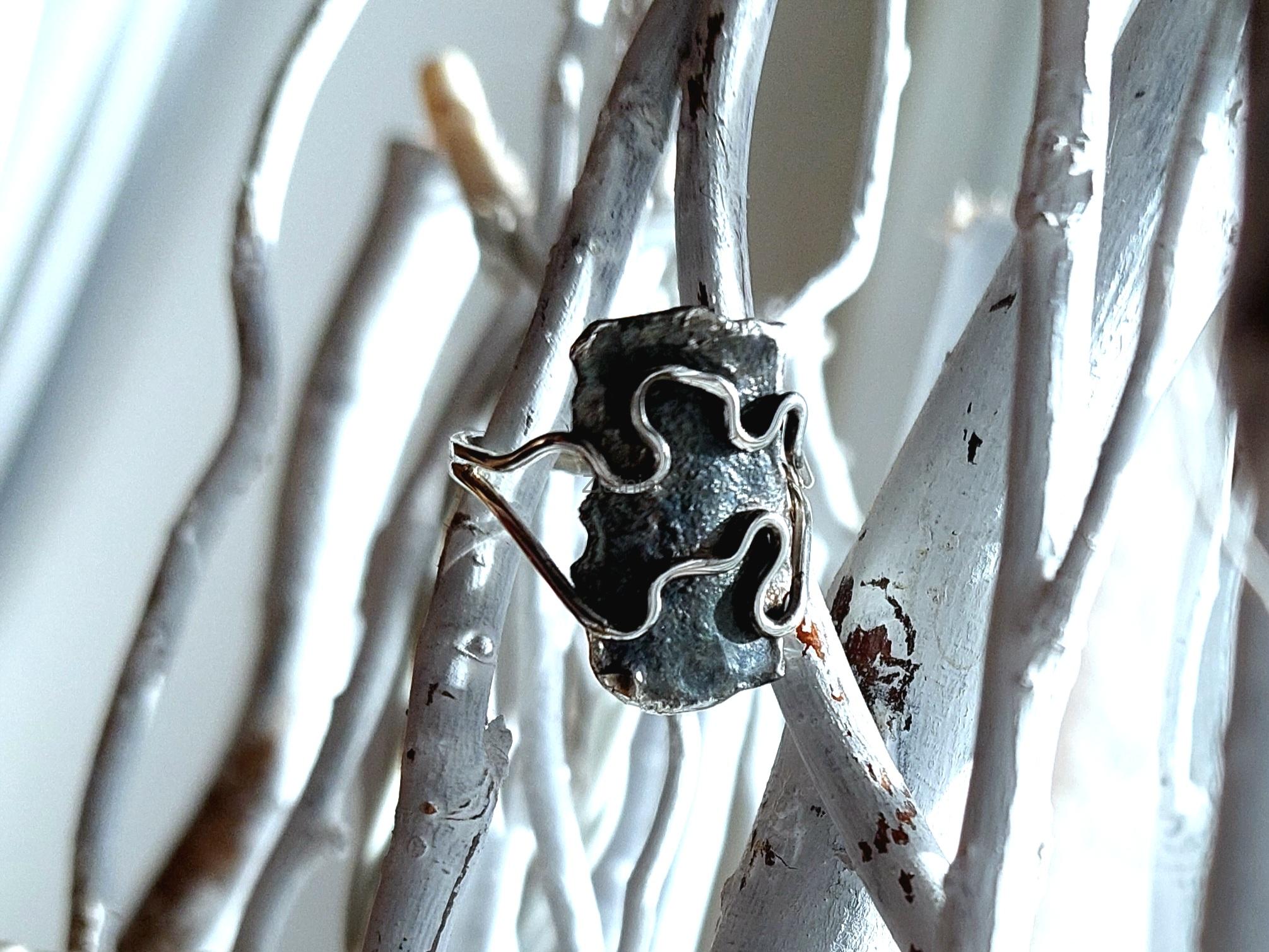 BEERY patinovaný prsten - autorská tvorba Ag