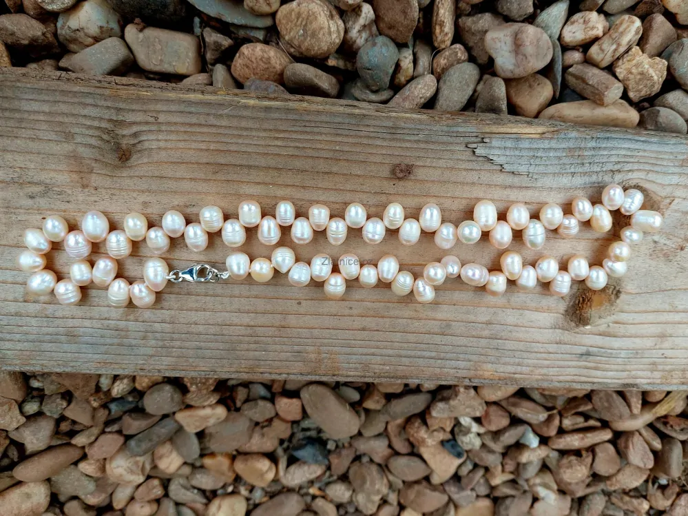 Filipínské perly - náhrdelník 47,5 cm, Ag