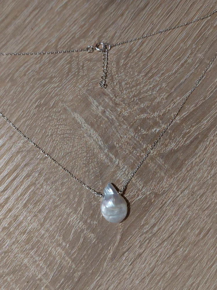 Řetízek sladkovodní barokní perla Ag 925