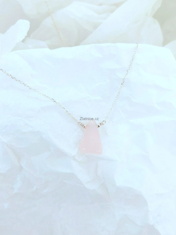 Řetízek stříbrný s růženínem Ag 925