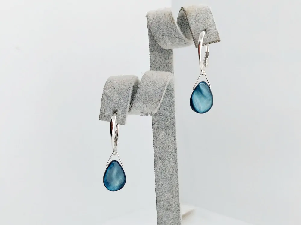 "Jarní kapky" stříbrná souprava - perleť