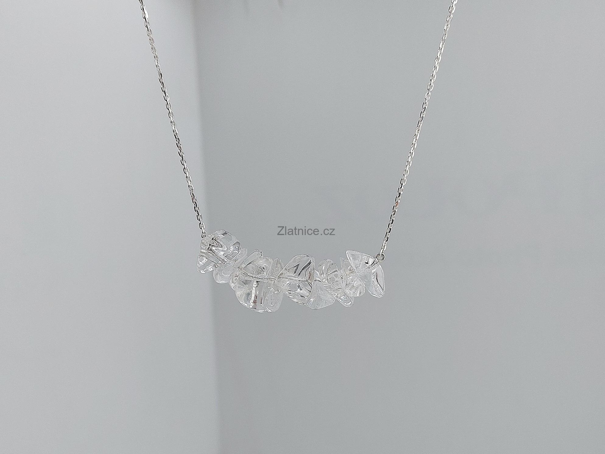 ROSA náhrdelník křišťál Sibiř, Ag