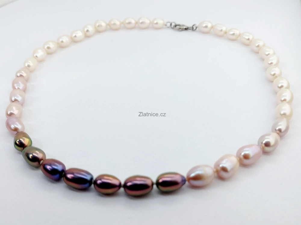 Náhrdelník modelový perlový SUZY stříbro 925 RH