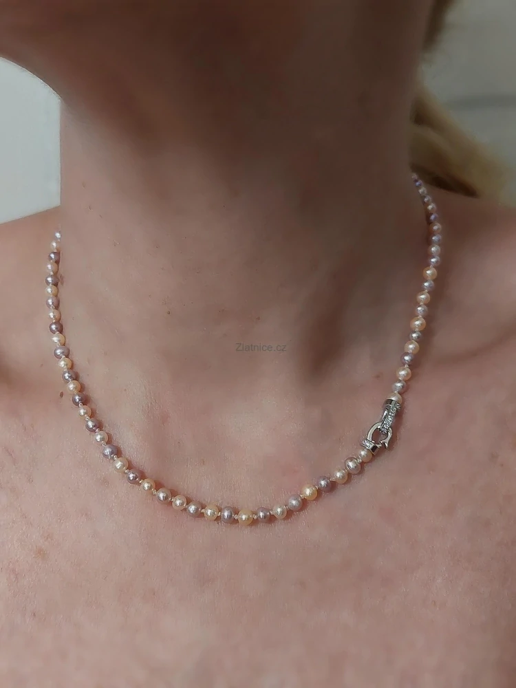 Náhrdelník SARAH perly AAAA stříbro 925 RH