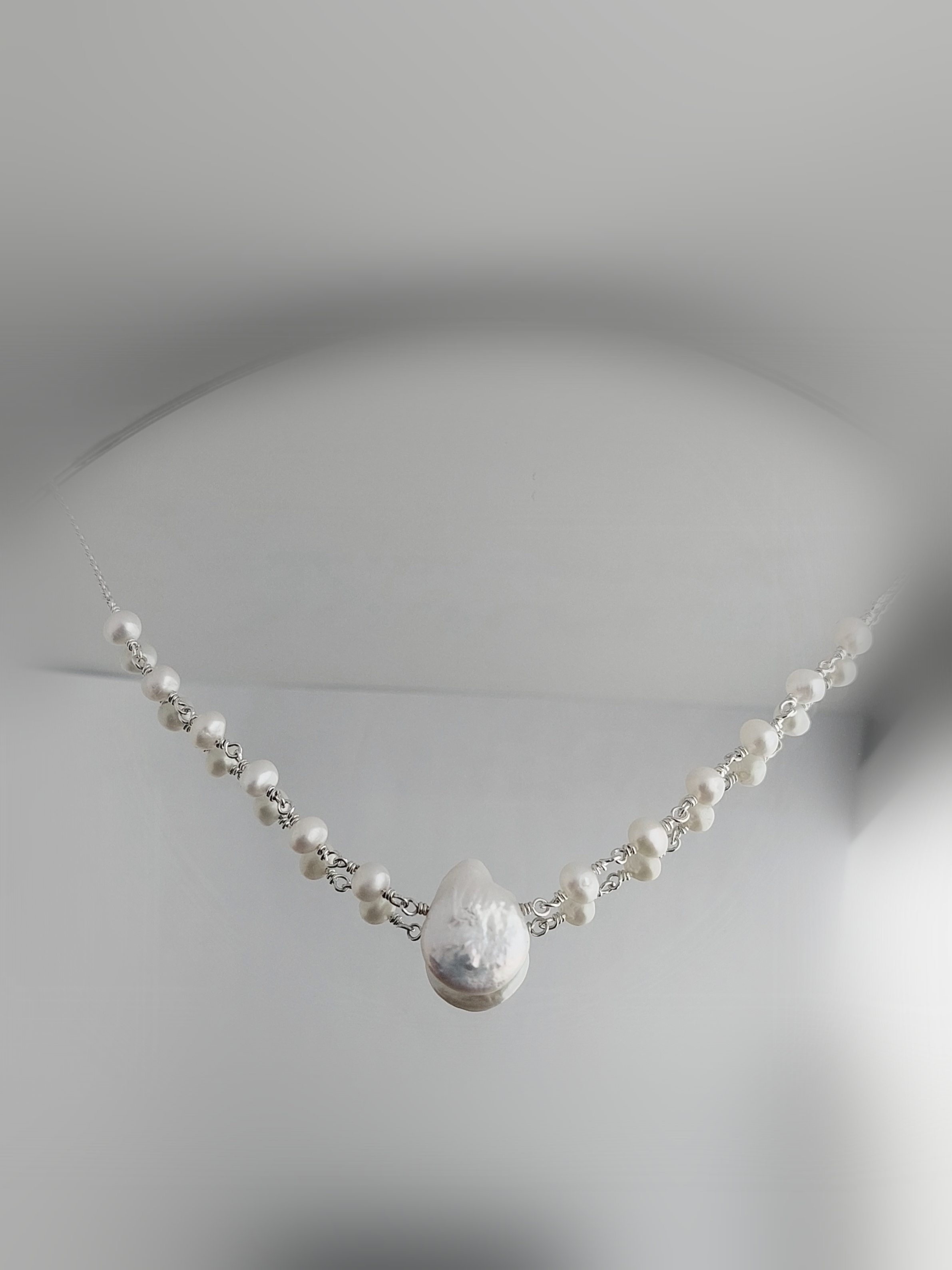 ROSSA - náhrdelník sladkovodní perly, Ag
