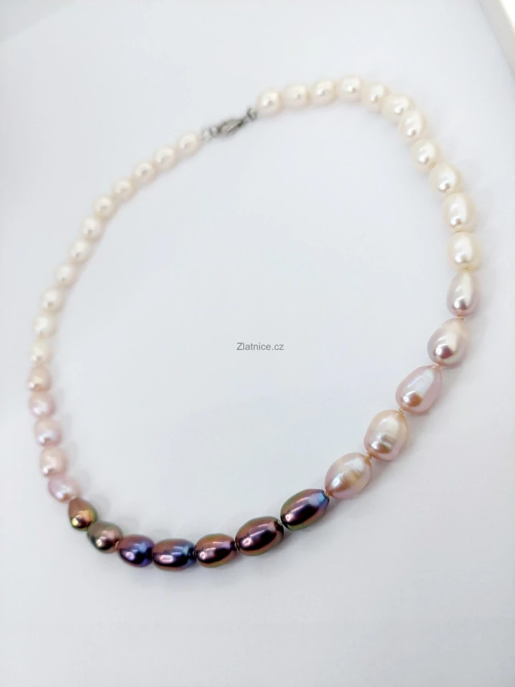 Náhrdelník modelový perlový SUZY stříbro 925 RH