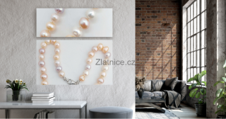 "ROCO" náhrdelník sladkovodní multicolor perly, Ag, Rhodium 