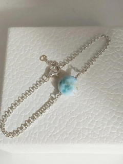 "BREA" Originální náramek pravý larimar, Ag