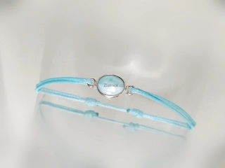 "BEA" SHAMBALLA náramek pravý larimar, Ag