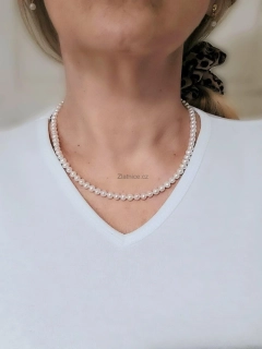 Krásné sladkovodní bílé perly AAAA, stříbro RH