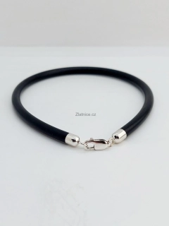 Pánský náramek 0,4mm, Ag, rakouský kaučuk