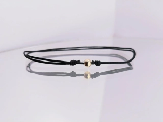 "JILI" náramek s kuličkou 0,4 cm - žluté 14Kt Au