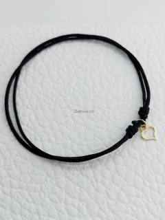 LOVE - náramek 14Kt zlato srdíčko