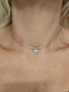 "GODL" náhrdelník žluté 14Kt Au larimar