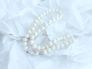 Perlový náhrdelník stříbro 925