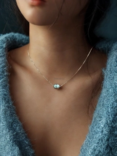 Zlatý náhrdelník NICOLE s mořskou tahitskou perlou